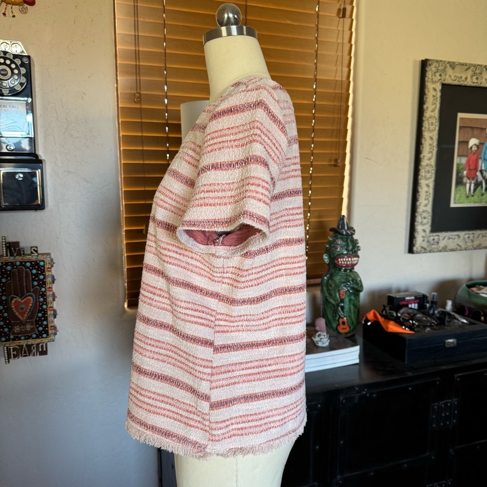 BUNDLE ME! Boucle Green Envelope short sleeve top L - Picture 7 of 10